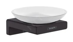 Hansgrohe AddStoris - Jabonera Con Soporte, Cristal Mate/negro Mat 41746670