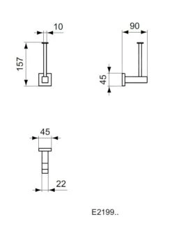 Ideal Standard IOM Square - Portarrollos De Papel Higiénico De Repuesto, Cromo E2199AA -Baño Suministros Tienda 61c18d3d9dca18c6f978d0f8