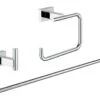 Grohe Essentials Cube - Conjunto De Complementos, Cromo 40777001 -Baño Suministros Tienda 61f4138831894e4548be8f12