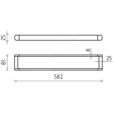 Nimco Nava - Toallero, Longitud 580 Mm, Mate Negro/ Cromo NA 28061 4 Nimco Nava - Toallero, Longitud 580 Mm, Mate Negro/ Cromo NA 28061 - Imagen 2
