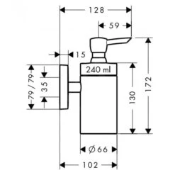 Hansgrohe PuraVida - Dispensador De Jabón Líquido, Cromo 41503000 -Baño Suministros Tienda 6670b1577333da478761c499