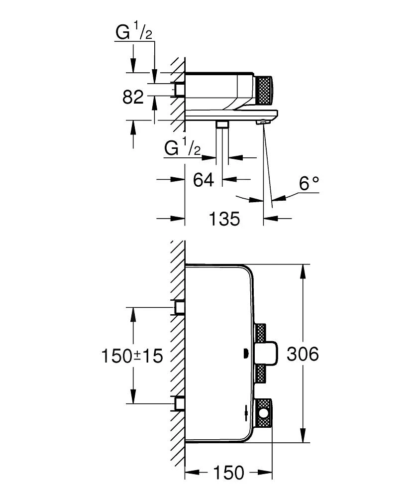 Grohe Grohtherm SmartControl - Grifo Termostático De Bañera, Cromo 34718000 5 Grohe Grohtherm SmartControl - Grifo Termostático De Bañera, Cromo 34718000 - Imagen 3