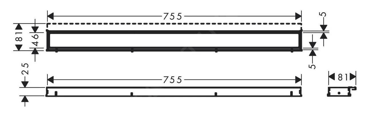 Hansgrohe RainDrain Match - Canaleta De Ducha Con Rejilla De Acero Inoxidable 800, Con Marco De Altura Ajustable, Acero Inoxidable Cepillado 56038800 4 Hansgrohe RainDrain Match - Canaleta De Ducha Con Rejilla De Acero Inoxidable 800, Con Marco De Altura Ajustable, Acero Inoxidable Cepillado 56038800 - Imagen 2