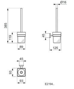 Ideal Standard IOM Square - Escobilla De WC Con Soporte, Cristal Opaco/cromo E2194AA -Baño Suministros Tienda 6fdb5d6f28187e42ccac21d4