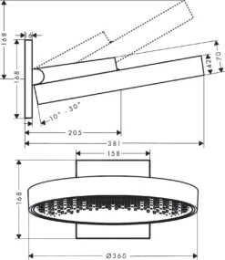 Hansgrohe Rainfinity - Rociador De Ducha 360 Con Conexión, 1jet, Negro Mate 26230670 -Baño Suministros Tienda 6fe27f1efe19af80585be9de