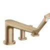 Hansgrohe Talis E - Grifo De Bañera Para Borde De Bañera, Instalación De 4 Orificios, Bronce Cepillado 71748140