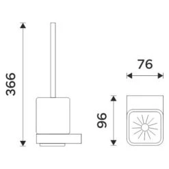 Nimco Nikau - Escobilla De WC Con Soporte, Cerámica Blanca/cromo NK 30094KN-26 -Baño Suministros Tienda 73734c8ae68360df01f0b12d