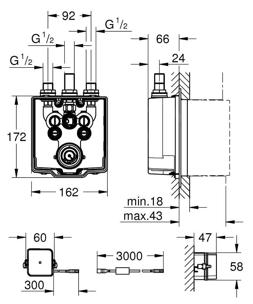 Grohe Cuerpos De Montaje - Cuerpo De Montaje Para Grifo Automático De Ducha 36459000 4 Grohe Cuerpos De Montaje - Cuerpo De Montaje Para Grifo Automático De Ducha 36459000 - Imagen 2