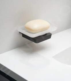 Sapho Zen - Jabonera Con Soporte, Vaso Opalino/negro 166459 -Baño Suministros Tienda 785e6fa7f22ac1f42ddb4254