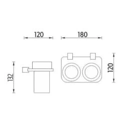 Nimco Bormo - Vaso Para Cepillos De Dientes Con Soporte, Vidrio Opalino/cromo BR X3-58DW-26 -Baño Suministros Tienda 79d29b447d77cf51665afce8