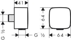 Hansgrohe Fixfit - Codo De Ducha Con Válvula Antirretorno, Cromado 26457000 -Baño Suministros Tienda 7bfc5da3bce40847da3a012f