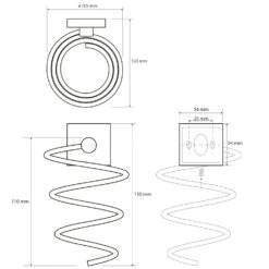 Sapho X-SQUARE - Soporte Para Secador De Pelo En Espiral, Cromo XQ005 -Baño Suministros Tienda 7c1b26398b8abc4253f3131b