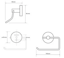 Sapho X-Round - Portarrollos Sin Tapa, Cromo XR704 -Baño Suministros Tienda 7f058de0b9344e1a6cc0e949