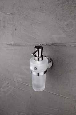 Nimco Unix - Dispensador De Jabón Con Soporte, Vidrio Esmerilado/cromo UN 13031W-T-26 -Baño Suministros Tienda 7f695cf650056cd95fa94b73