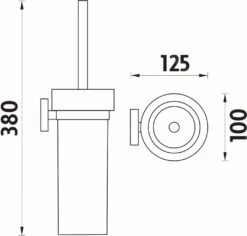 Nimco Unix - Escobilla De WC De Pared Con Soporte, Vidrio Esmerilado/cromo UN 13094W-26 5 Nimco Unix - Escobilla De WC De Pared Con Soporte, Vidrio Esmerilado/cromo UN 13094W-26 -Baño Suministros Tienda 8056d085da561a4b6193e32d