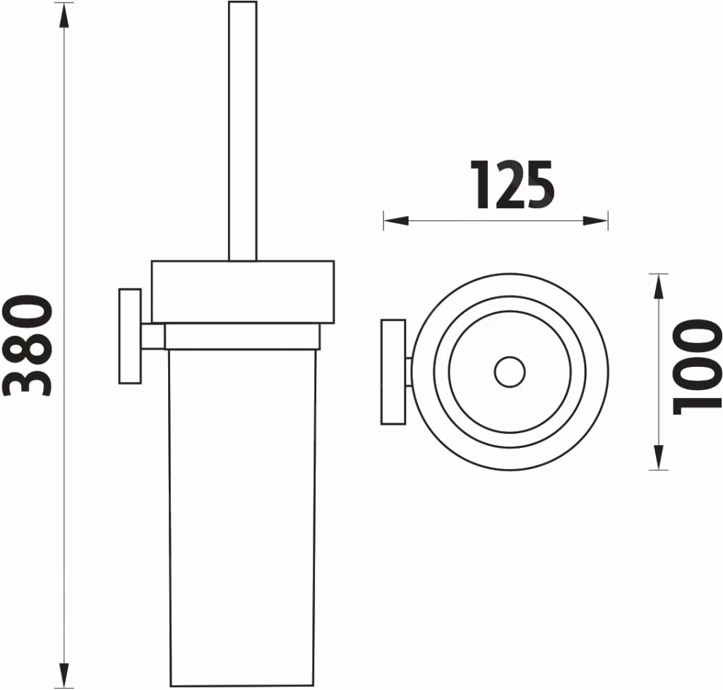 Nimco Unix - Escobilla De WC De Pared Con Soporte, Vidrio Esmerilado/cromo UN 13094W-26 4 Nimco Unix - Escobilla De WC De Pared Con Soporte, Vidrio Esmerilado/cromo UN 13094W-26 - Imagen 2