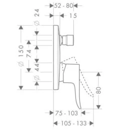 Hansgrohe Metris New - Grifo Monomando Empotrado De Bañera, Cromo 31487000 -Baño Suministros Tienda 85b8ba9479b6f07f67d6bde5