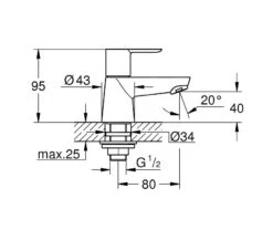 Grohe BauEdge - Válvula De Lavabo, Cromo 20421000 -Baño Suministros Tienda 8634457feb2eed96be2ee11a