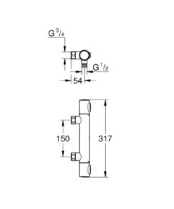 Grohe Precision Flow - Grifo Termostático De Ducha, Cromo 34799000 -Baño Suministros Tienda 8908da299aec3cc6b64b33ad