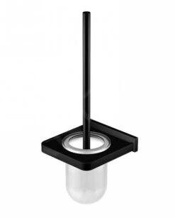 Steinberg 450 - Escobilla De WC De Pared Con Soporte, Cristal Blanco/negro Mate 450 2901 S