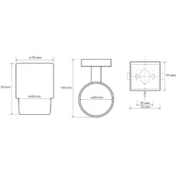 Sapho X-SQUARE - Vaso Con Soporte, Vidrio/cromo XQ903 -Baño Suministros Tienda 8a77e67ac69585cc2068280a