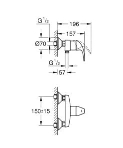 Grohe Start Curve - Grifo De Ducha, Cromo 23767000 -Baño Suministros Tienda 8e143195f5229a25364e5b30