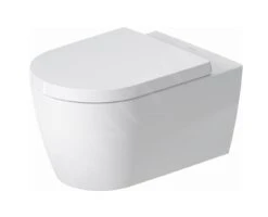 Duravit ME By Starck - Inodoro Suspendido HygieneFlush Con Asiento SoftClose, Rimless, HygieneGlaze, Blanco 45790920A1