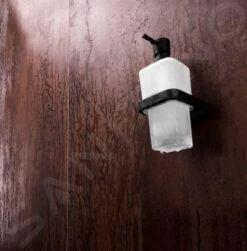 Nimco Maya - Dispensador De Jabón Con Soporte, Cristal Mate/negro MAC 29031H-T-90 -Baño Suministros Tienda 923ecbd4b6f32843ce496992