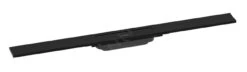 Hansgrohe RainDrain Flex - Canaleta De Ducha Lineal Con Rejilla De Acero Inoxidable 800, Independiente, Acortable, Negro Mate 56044670