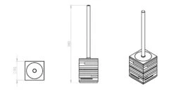 Sapho Gedy Quadrotto - Escobilla De WC, Negra QU3314 -Baño Suministros Tienda 94a993dcc4e13bdfc0fcb530