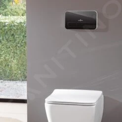 Villeroy & Boch ViConnect - Pulsador De Descarga Con Iluminación LED, Vidrio Brillante Negro 921843RB -Baño Suministros Tienda 95ce9224f25b981e6a210bf6