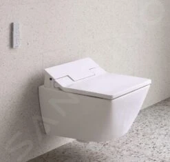 Duravit Viu - Inodoro Suspendido Para Asiento De Bidé SensoWash, Rimless, DuraFix, Blanco Alpino 2511590000 -Baño Suministros Tienda 9676d937bcf98e5c055df269