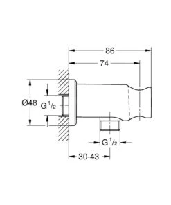 Grohe Rainshower - Codo De Pared, Cromo 26658000 -Baño Suministros Tienda 981ef9d9dcd9d3b92004ddc7