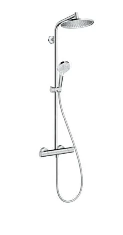 Hansgrohe Crometta - Conjunto De Ducha S 240 Showerpipe Con Termostato, EcoSmart 9 L/min, Cromo 27268000