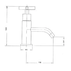 Sapho Reitano Rubinetteria Axia - Grifo De Agua Fría De Repisa Para Lavabo, Cromo 512 -Baño Suministros Tienda 9a078badc78f1d609de17cb9