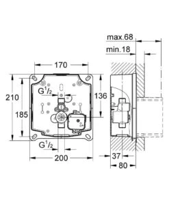 Grohe Rapido - Conjunto Integrado Para Urinario 37338000 -Baño Suministros Tienda 9ab2c7778f3639340ecd314e