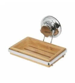 Compactor Bestlock - Jabonera Con Soporte, Bambú/cromo RAN5806