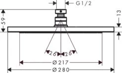 Hansgrohe Croma - Rociador De Ducha 280 Mm, Blanco Mate 26220700 -Baño Suministros Tienda 9cd69aa0a711698f9f0f7a56