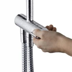 Hansgrohe Vernis Blend - Conjunto De Ducha Showerpipe 200 Reno, Cromo 26272000 -Baño Suministros Tienda 9f803b0f3c534e241ca3198e