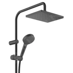 Hansgrohe Vernis Shape - Conjunto De Ducha Showerpipe 230 Reno, EcoSmart, Negro Mate 26289670 -Baño Suministros Tienda a238234b1eec1256764690f7