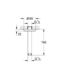 Grohe Rainshower - Brazo De Techo 142 Mm, Cromo 28724000 -Baño Suministros Tienda a4bb77ebe100e896accec2ad