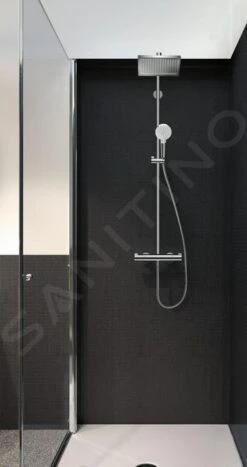 Hansgrohe Crometta - Conjunto De Ducha E 240 Showerpipe Con Termostato, Cromo 27271000 -Baño Suministros Tienda a9726c86a227b4505c26677e