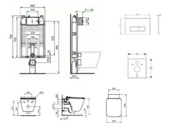 Ideal Standard ProSys - Conjunto De Módulo De Instalación Empotrado, Inodoro Y Asiento Strada II, Pulsador Oleas M2, Aquablade, SoftClose, Cromo ProSys80M SP99 13 Ideal Standard ProSys - Conjunto De Módulo De Instalación Empotrado, Inodoro Y Asiento Strada II, Pulsador Oleas M2, Aquablade, SoftClose, Cromo ProSys80M SP99 -Baño Suministros Tienda a9943bab1809ea5a92ff2bba