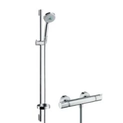 Hansgrohe Croma 100 - Conjunto De Ducha Con Termostato, 3 Chorros, Barra 900 Mm, Cromo 27085000