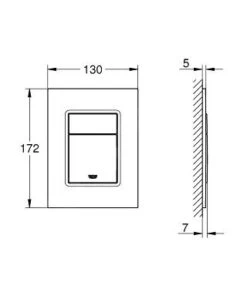 Grohe Skate Cosmopolitan S - Pulsador De WC, Supersteel 37535DC0 -Baño Suministros Tienda ad1ec77a3533b5845f7408ce 1