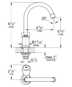 Grohe Costa S - Grifo De Lavabo, Cromo 20179001 -Baño Suministros Tienda b05009a8a1cf2b99adffefa5