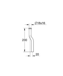 Grohe Piezas De Recambio - Tubo De Descarga Para Urinario, Cromo 37037000 -Baño Suministros Tienda b378b060f065c378be1ff13b