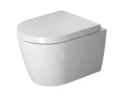 Duravit ME By Starck - Inodoro Suspendido Compact, Rimless, Blanco/blanco Mate 2530092600