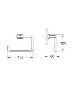 Grohe Essentials Cube - Toallero, Cromo 40510001 -Baño Suministros Tienda baa90046471b797306b46420