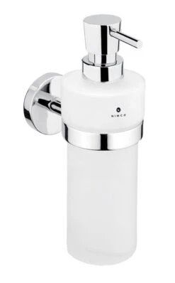 Nimco Unix - Dispensador De Jabón Con Soporte, Vidrio Esmerilado/cromo UN 13031W-T-26